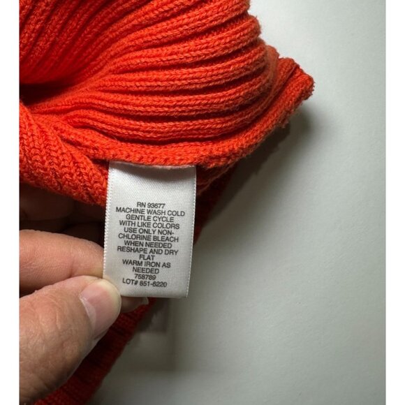 Liz Claiborne Women’s Quarter Zip Sweater Colorblock High Neck Cotton L Stretch - Picture 5 of 6